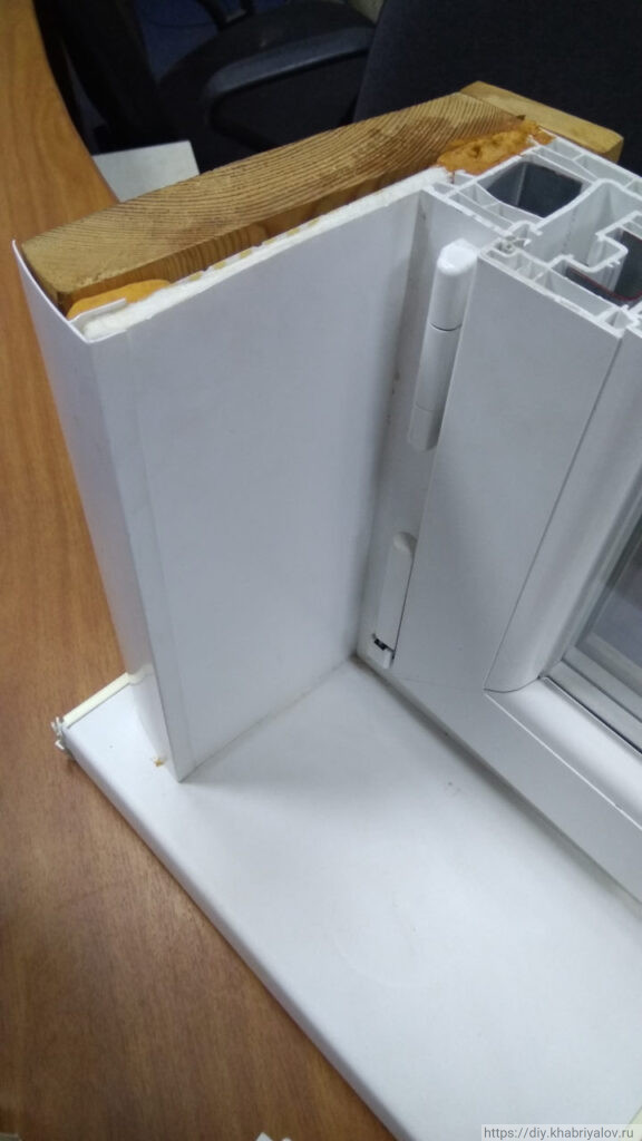 Образец теплого откоса для окон