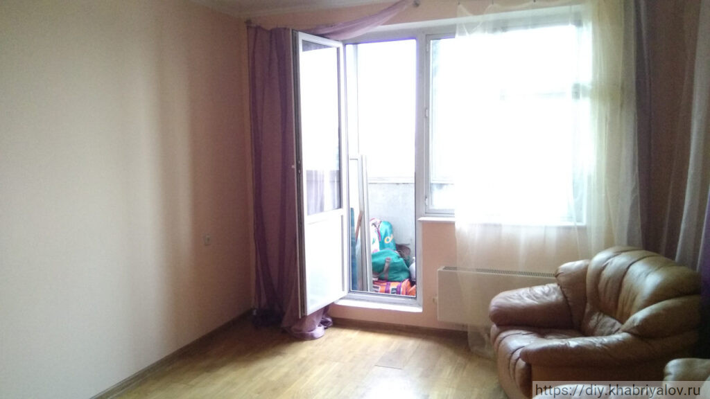 Выход на балкон в комнате до ремонта своими руками