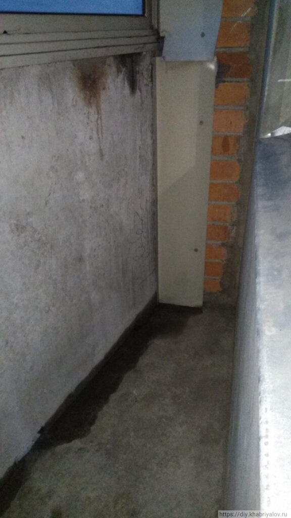 Герметичность балкона лодочка дома П-44Т с правой стороны