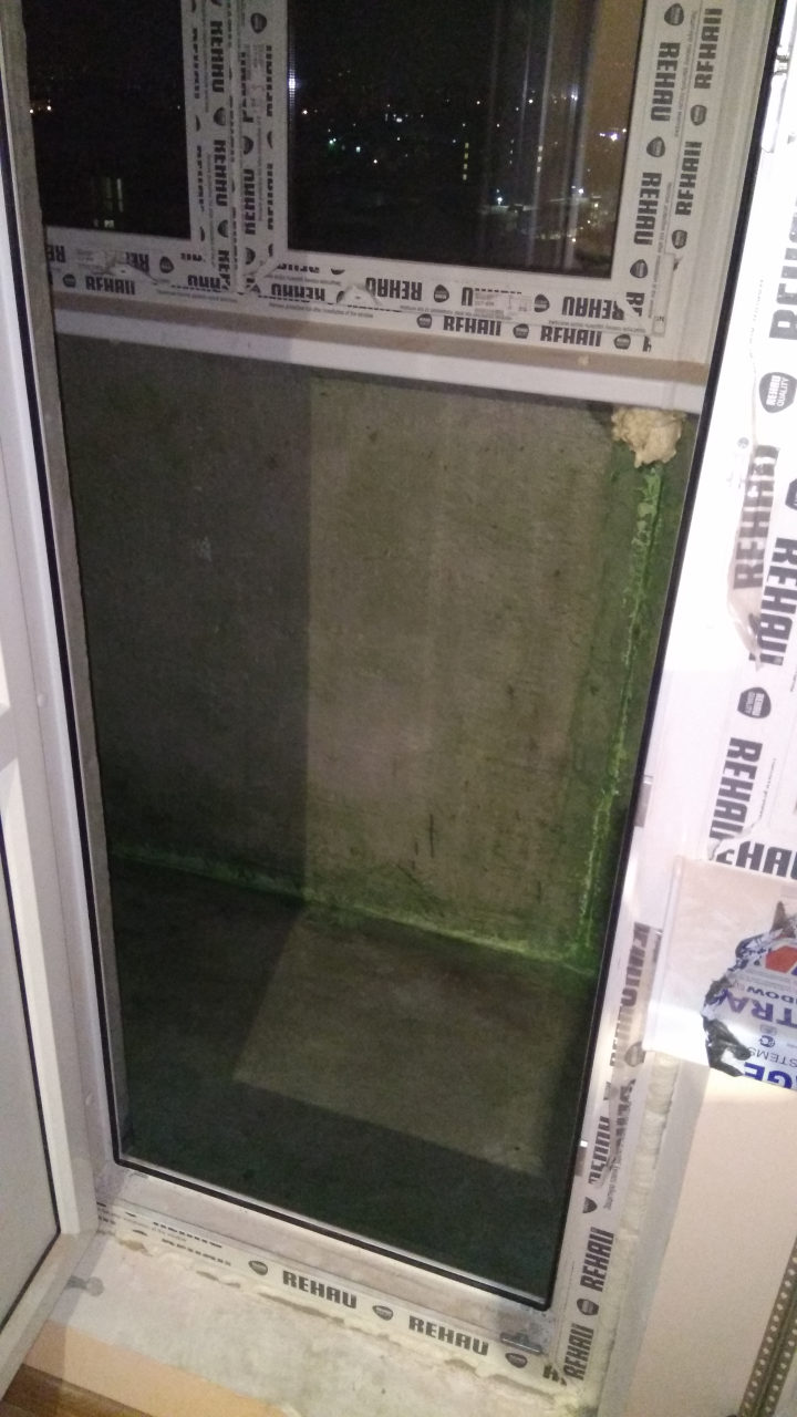 Черновые работы на балконе (дополнение)