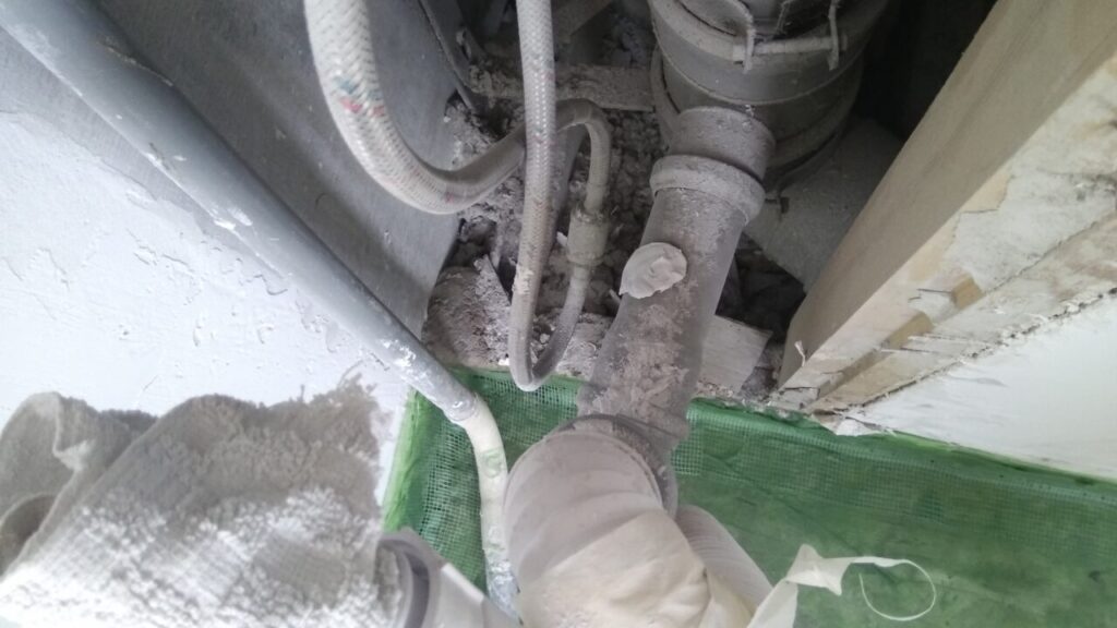 Вид сверху на переделанный угол