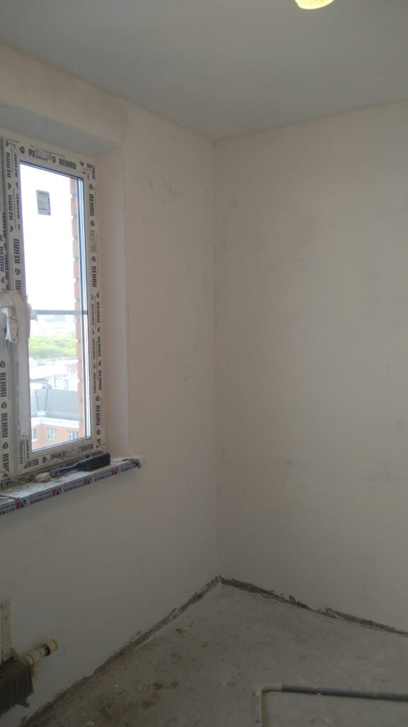 Шпатлёвка стен кухни